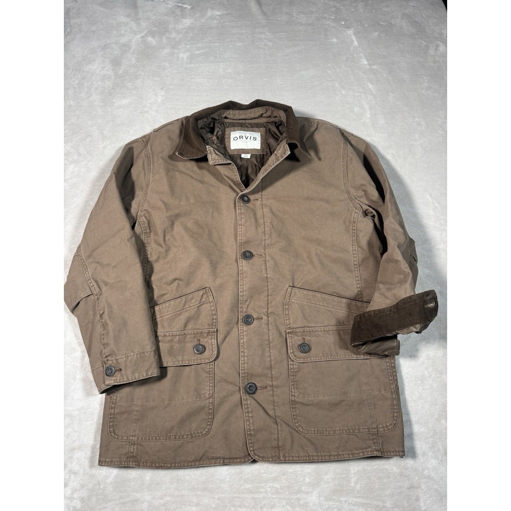 Orvis Heritage Barn Coat Size Large Brown Corduroy Collar Chore Ranch MINT